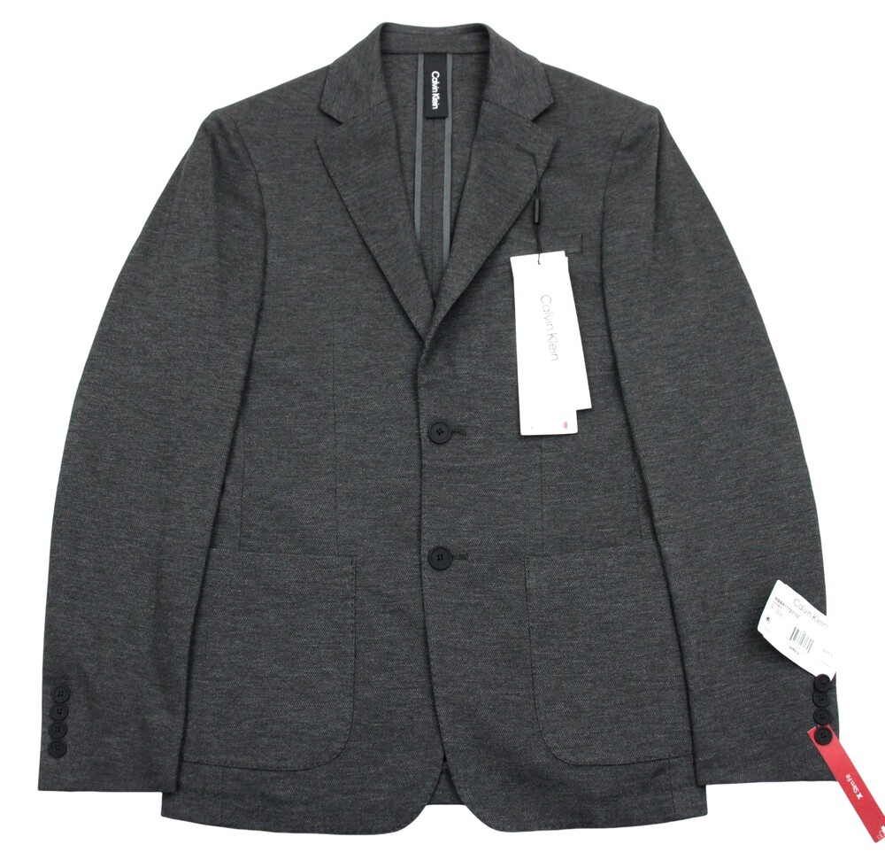 Calvin Klein Member Sport Coat 34 R Mens  X Slim Fit Grey Stretch Two Button